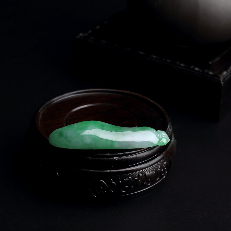 飘绿翡翠福瓜吊坠 - 红掌柜