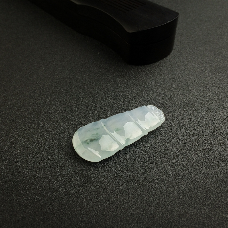 缅甸糯种翡翠竹节吊坠 - 红掌柜