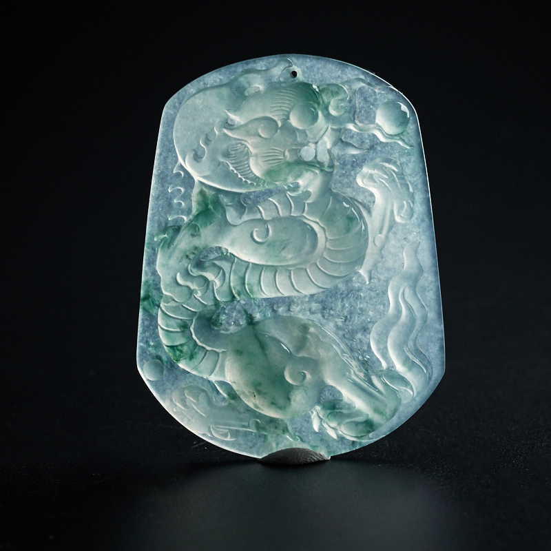 翡翠龙牌吊坠-红掌柜珠宝