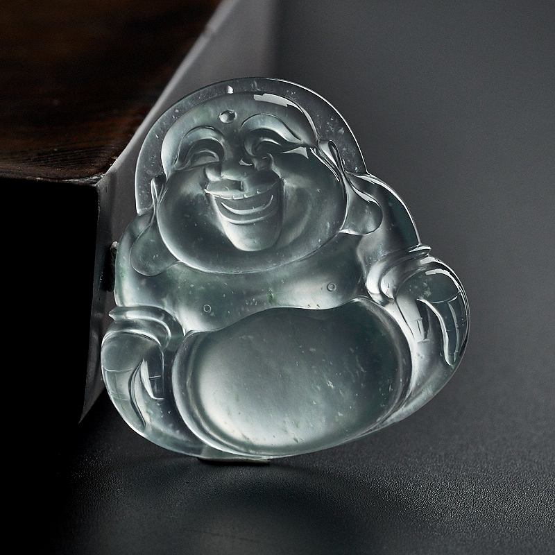 冰种翡翠佛-红掌柜