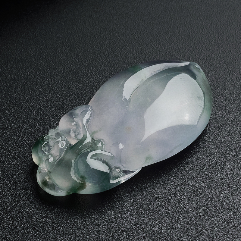 冰糯种飘花吊坠-红掌柜珠宝