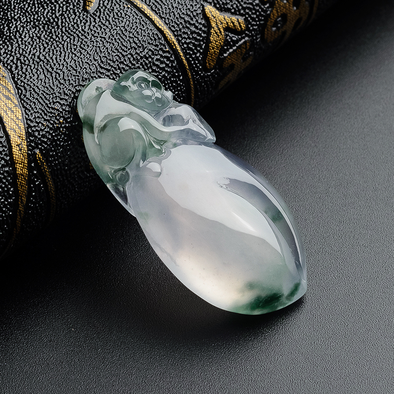 翡翠寿桃吊坠-红掌柜珠宝