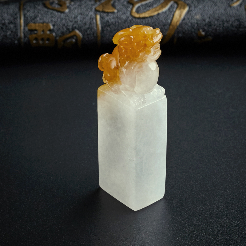 翡翠貔貅印章 - 红掌柜珠宝