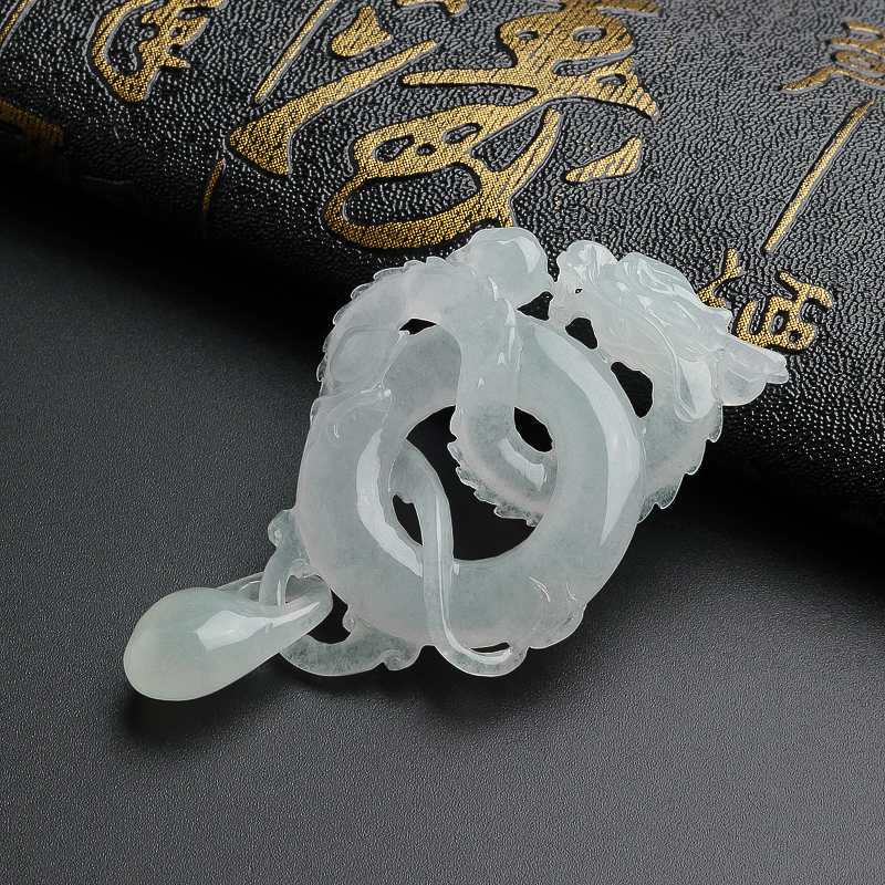 冰糯种龙吊坠-红掌柜珠宝