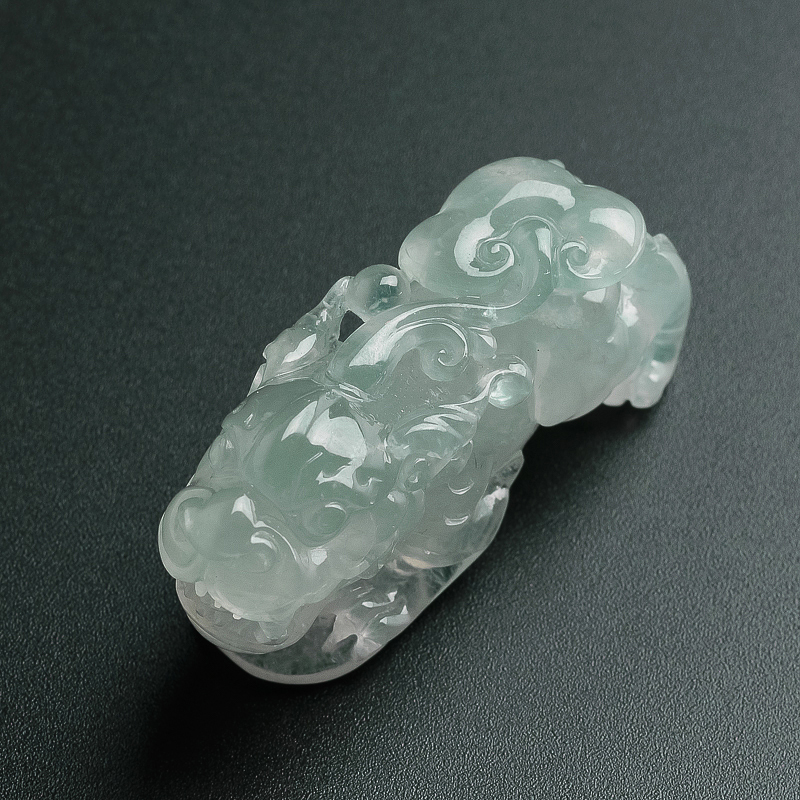 冰糯种翡翠貔貅摆件 - 红掌柜珠宝