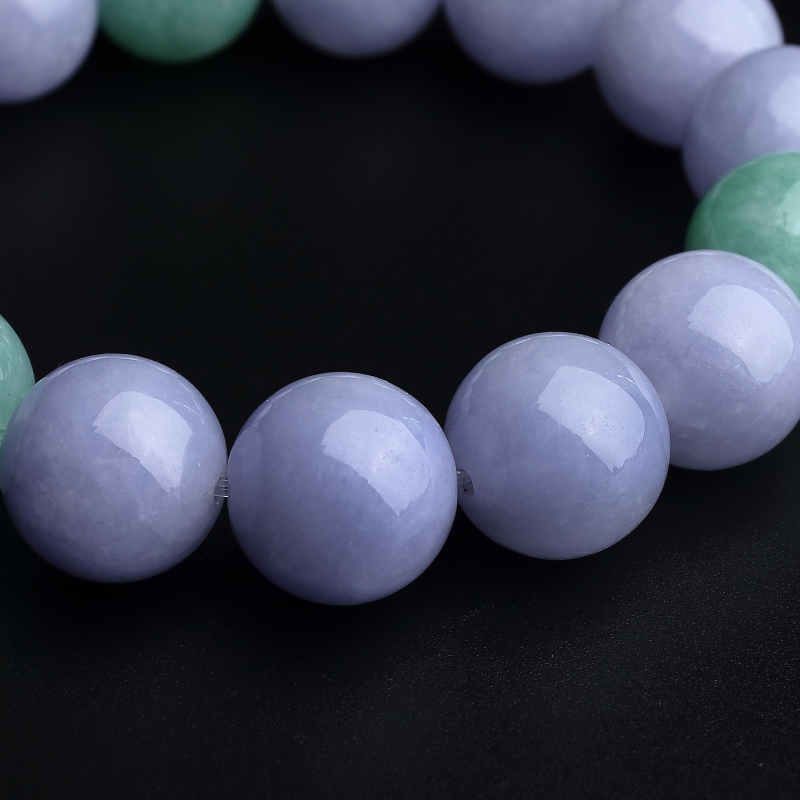 14mm缅甸天然糯种翡翠手串-红掌柜