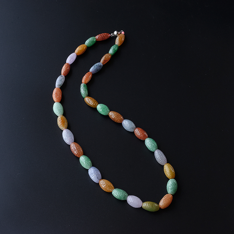 缅甸A货天然糯种福禄寿翡翠项链 - 红掌柜