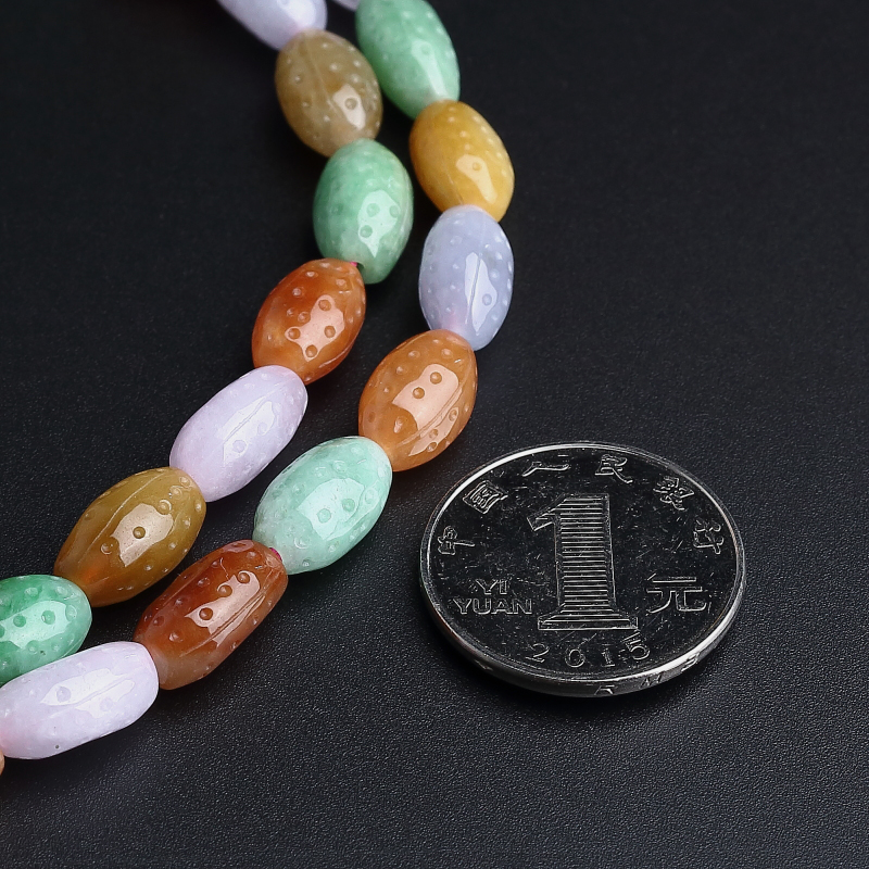 三色翡翠项链 - 红掌柜