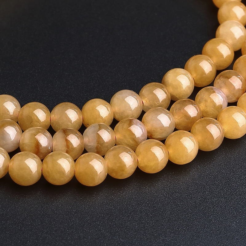 缅甸A货天然糯种圆珠项链 - 红掌柜