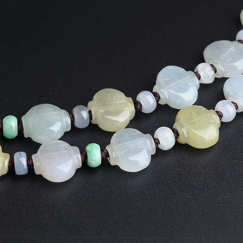 三彩翡翠灯笼项链 - 红掌柜