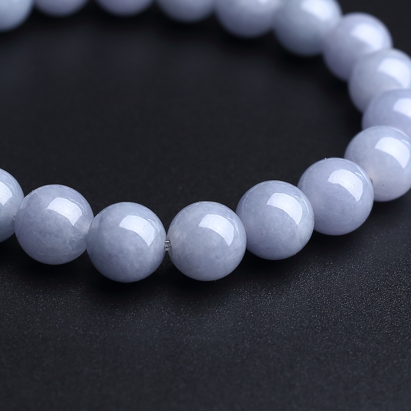 茄紫翡翠圆珠手串 - 红掌柜