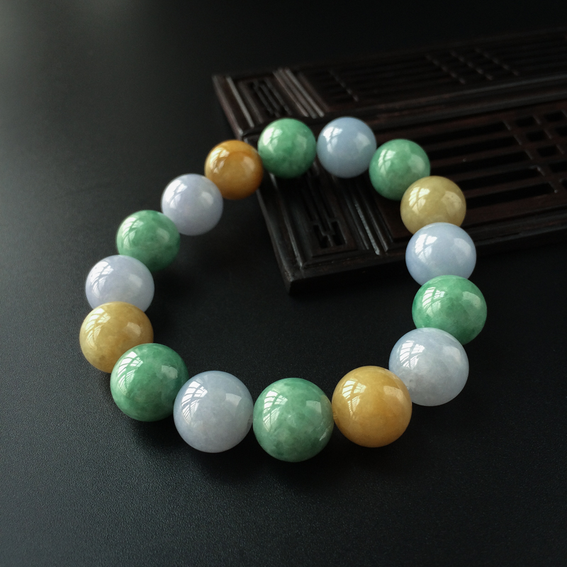 12mm翡翠手串-红掌柜