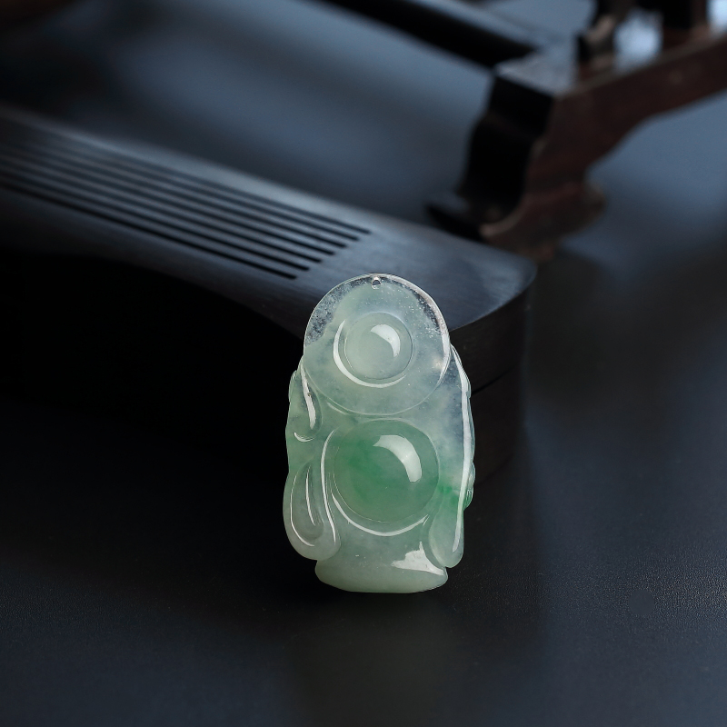 翡翠站佛吊坠-红掌柜