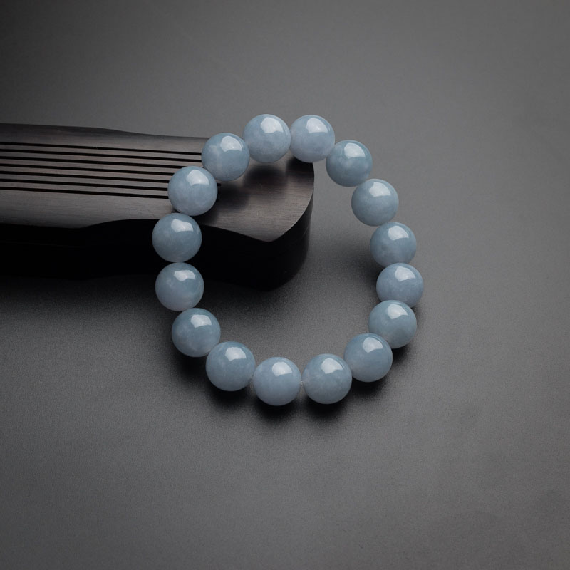 A货天然糯种紫罗兰翡翠手串 - 红掌柜