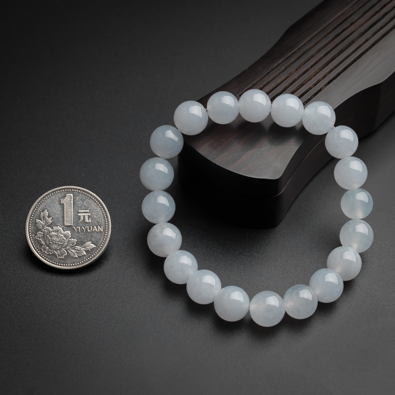 缅甸A货糯种翡翠手串 - 红掌柜