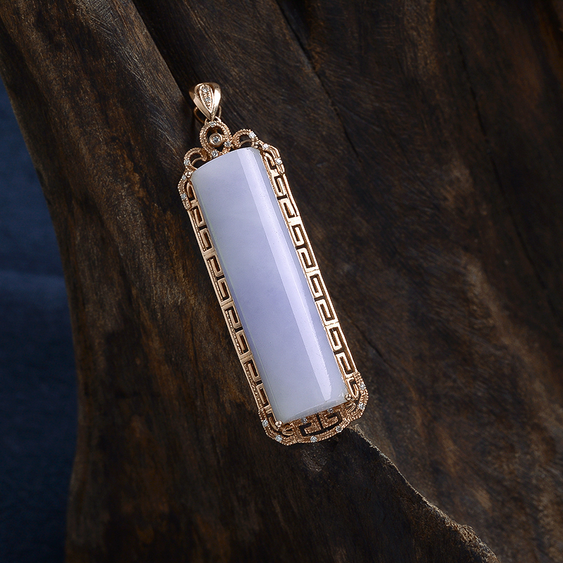 18K金春色翡翠无事牌 - 红掌柜珠宝