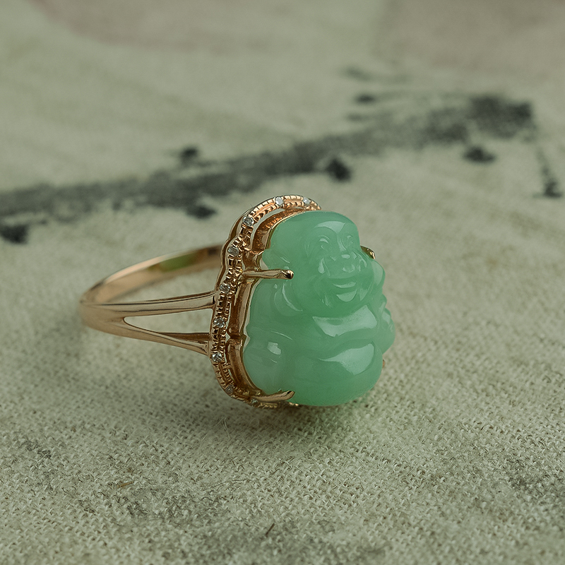 翡翠佛戒指-红掌柜珠宝