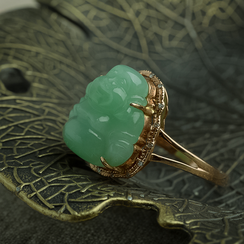 18K金翡翠戒指-红掌柜珠宝