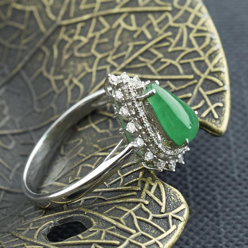 糯种翡翠戒指-红掌柜珠宝