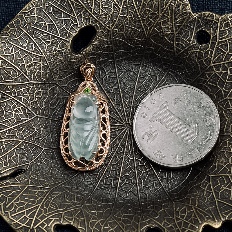 缅甸翡翠吊坠-红掌柜珠宝