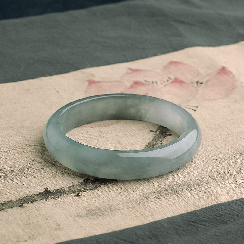 冰糯种翡翠贵妃镯 - 红掌柜珠宝