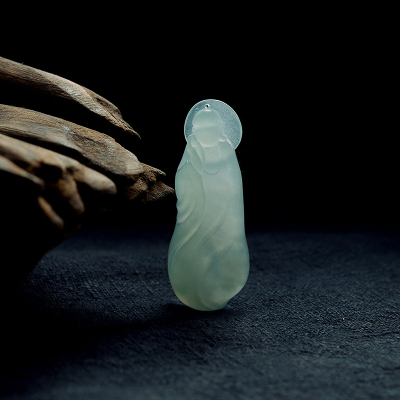 糯种翡翠吊坠 - 红掌柜珠宝