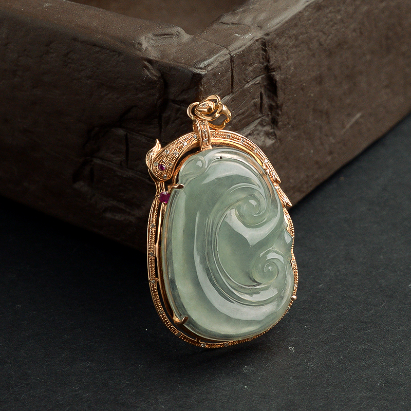 冰糯种翡翠如意-红掌柜珠宝