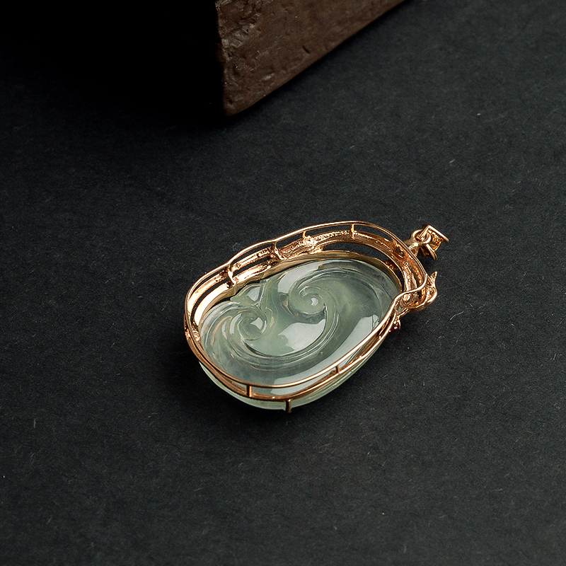 翡翠如意吊坠-红掌柜珠宝