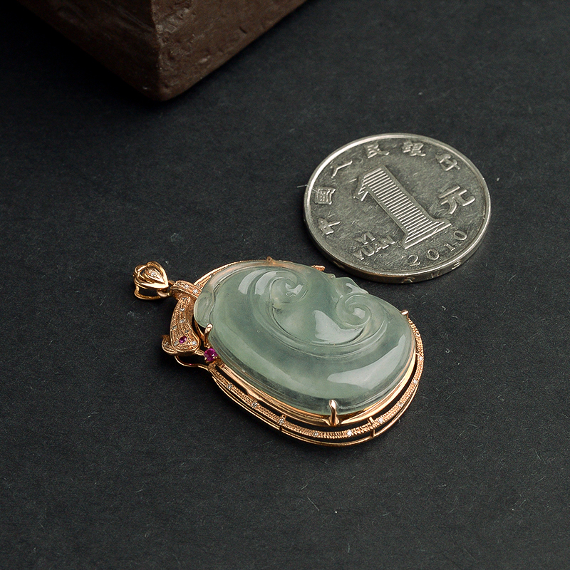 翡翠如意吊坠-红掌柜珠宝