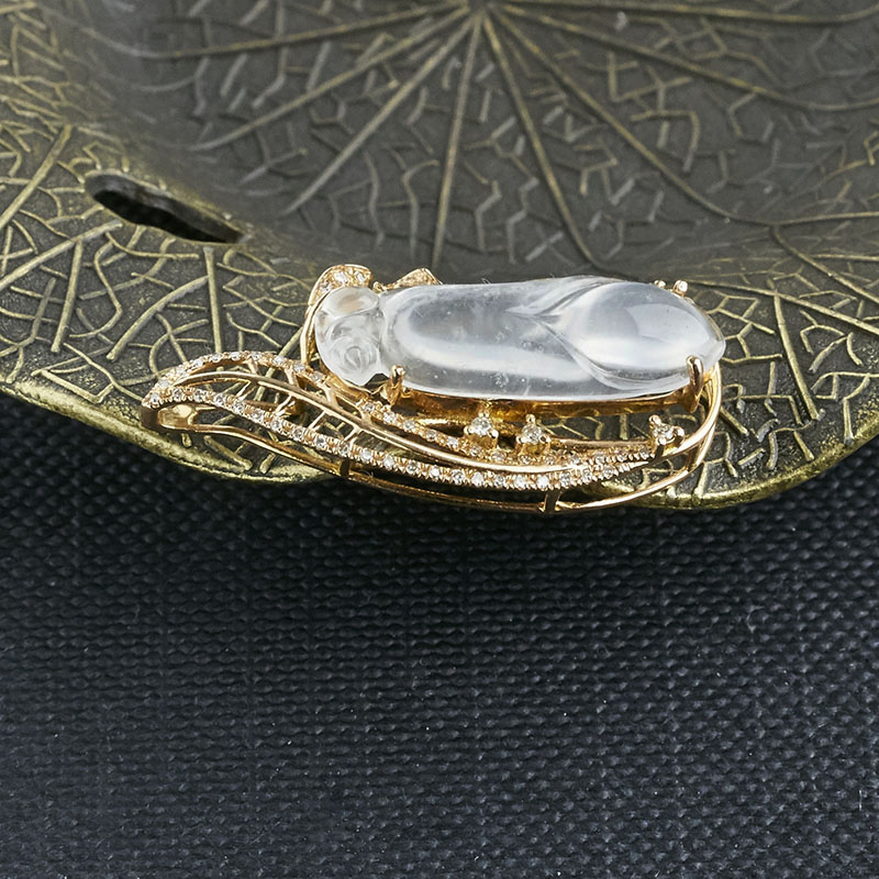 冰种翡翠吊坠-红掌柜珠宝