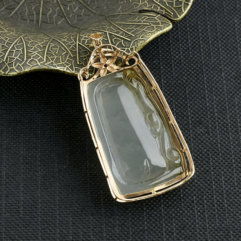 18K金黄翡吊坠-红掌柜珠宝