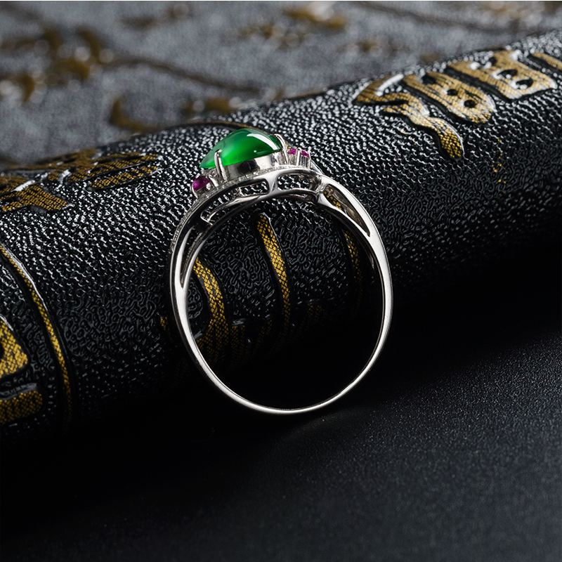 翡翠满色随形戒指-红掌柜珠宝