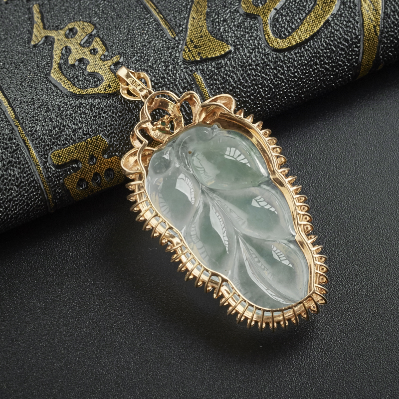 飘花树叶吊坠 - 红掌柜珠宝