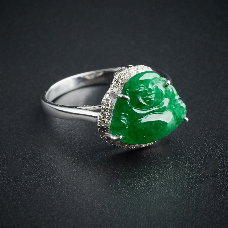 18K金翡翠戒指-红掌柜珠宝