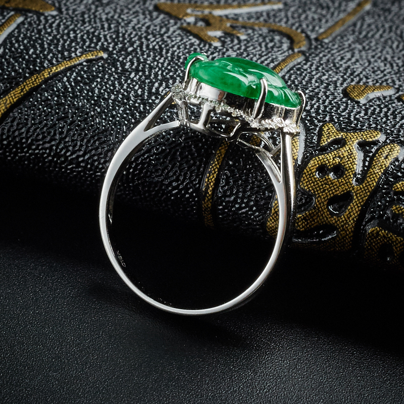 糯种浓绿翡翠-红掌柜珠宝