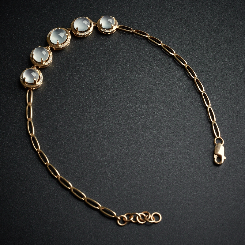 高冰种翡翠蛋面-红掌柜珠宝