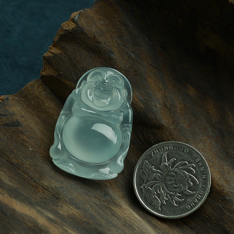 翡翠晴水站佛 - 红掌柜珠宝