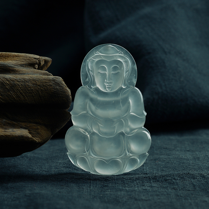 高冰种翡翠观音-红掌柜珠宝