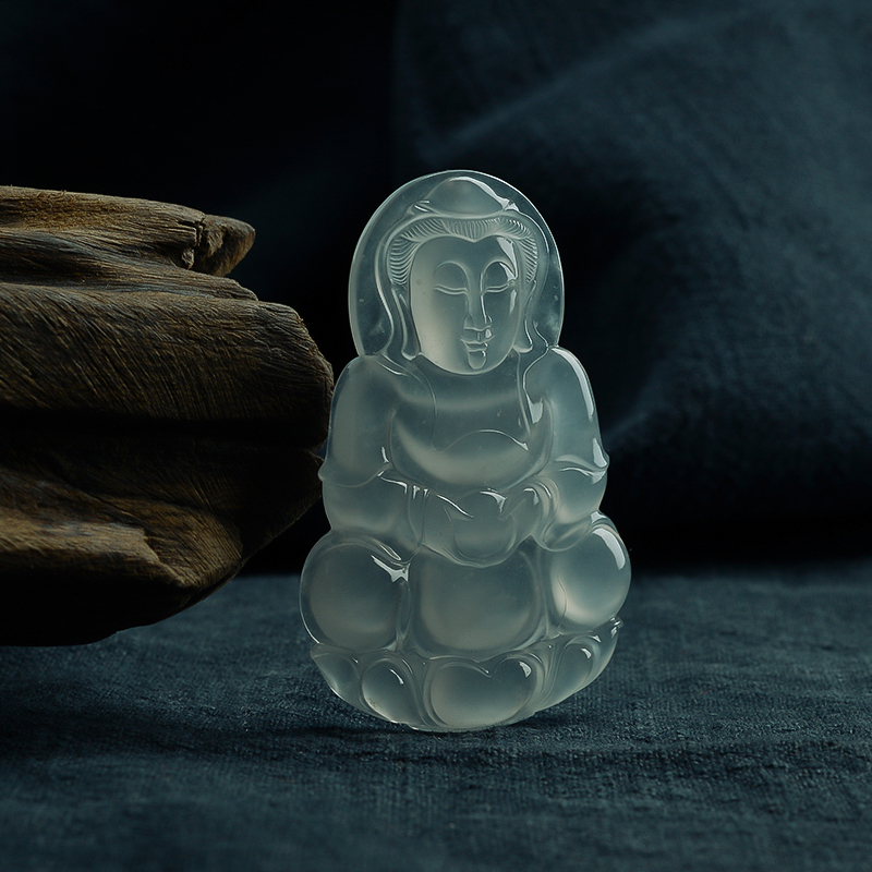 高冰种观音吊坠-红掌柜珠宝