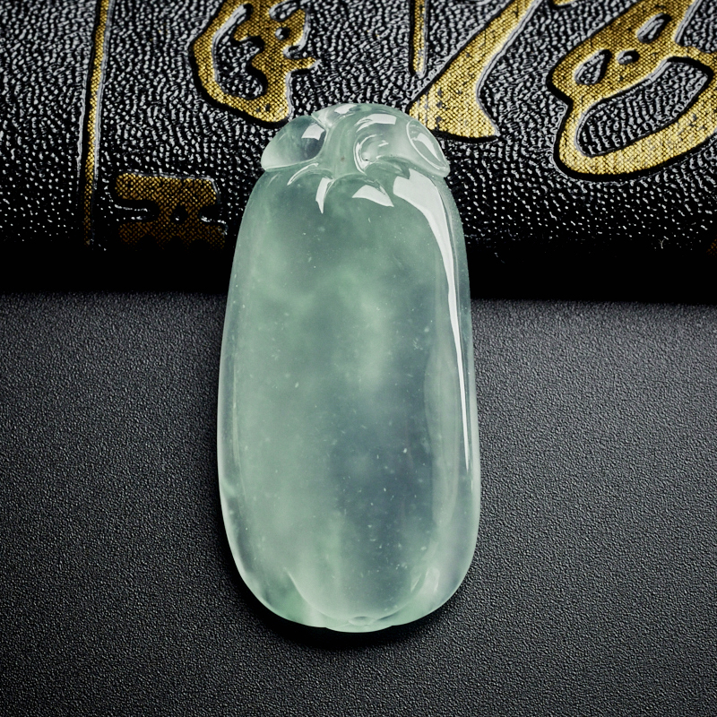 翡翠冰种晴水福瓜吊坠-红掌柜珠宝