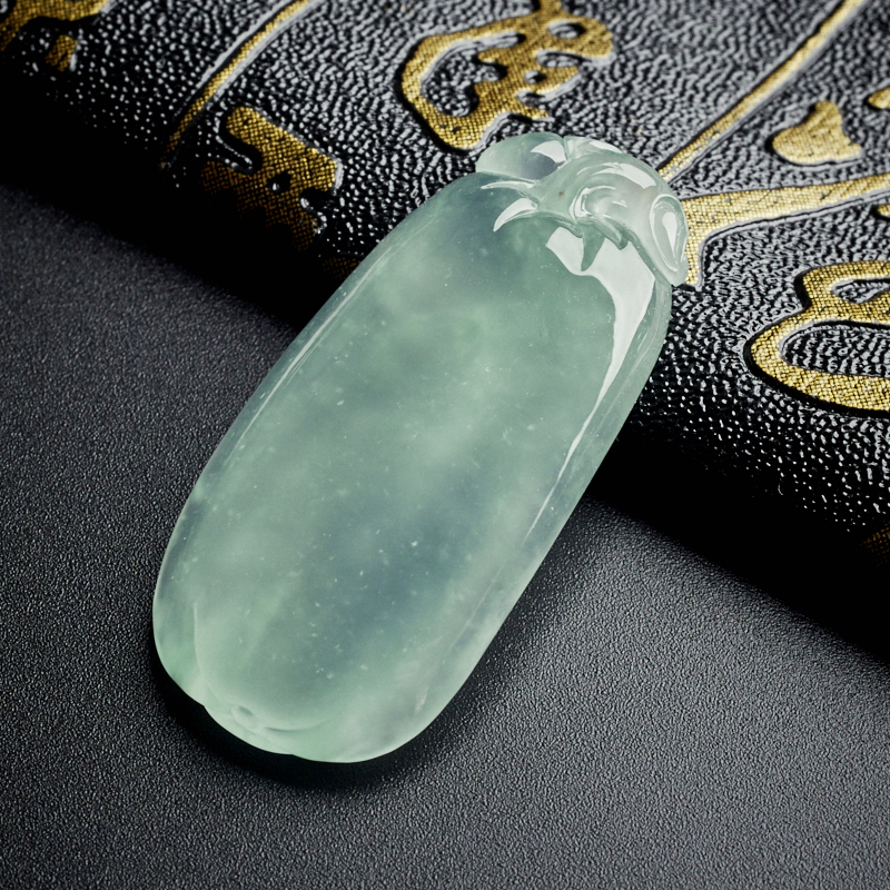 冰种晴水福瓜吊坠-红掌柜珠宝