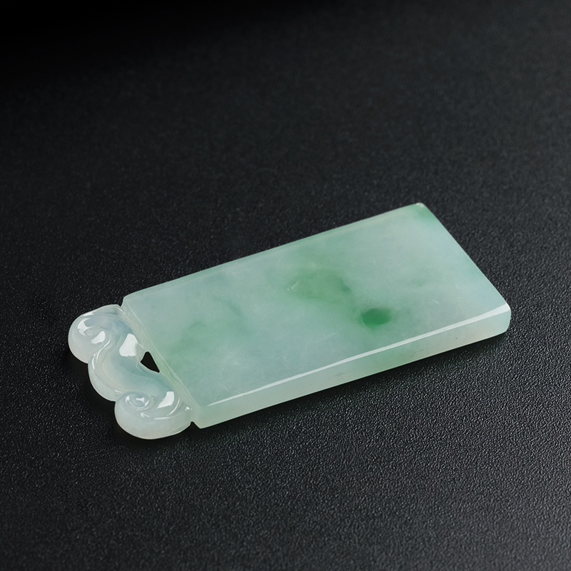 翡翠飘花无事牌- 红掌柜珠宝