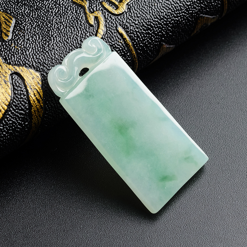 冰糯种翡翠牌-红掌柜珠宝