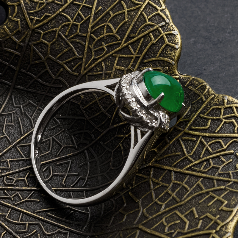 18K金翡翠戒指-红掌柜珠宝