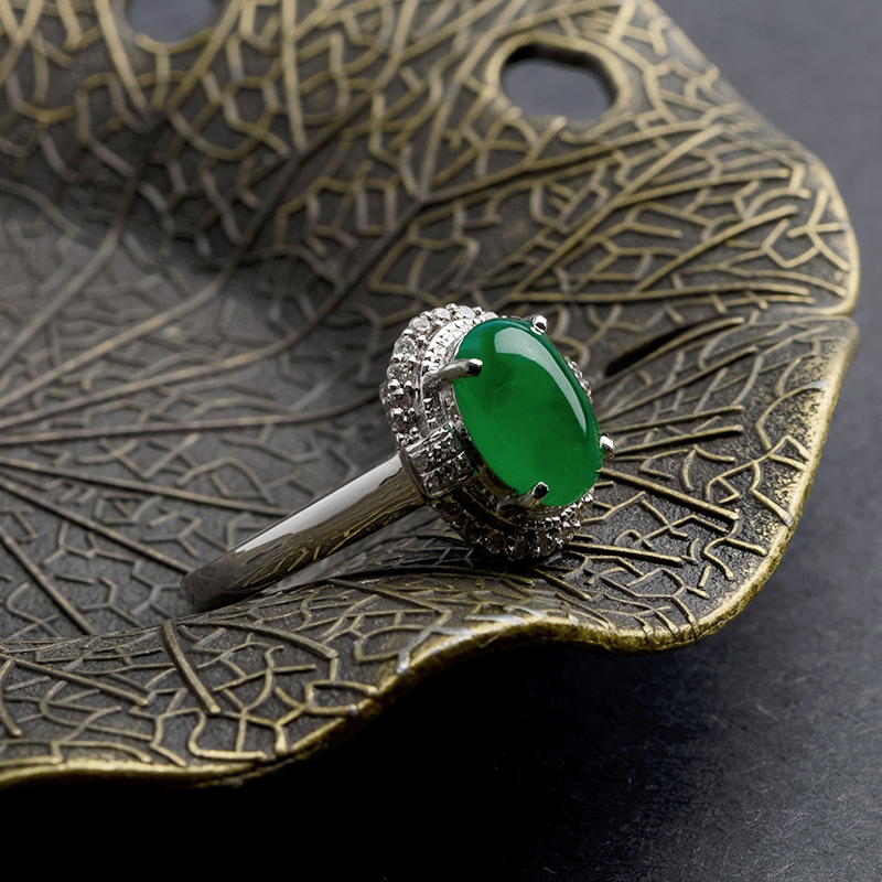 冰糯种翡翠戒指-红掌柜珠宝