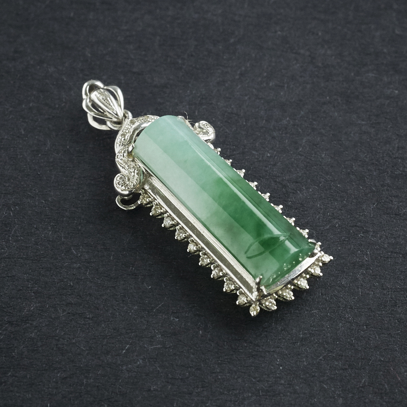 糯种翡翠飘翠吊坠-红掌柜珠宝