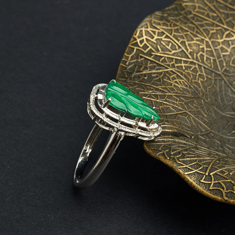 树叶戒指-红掌柜珠宝