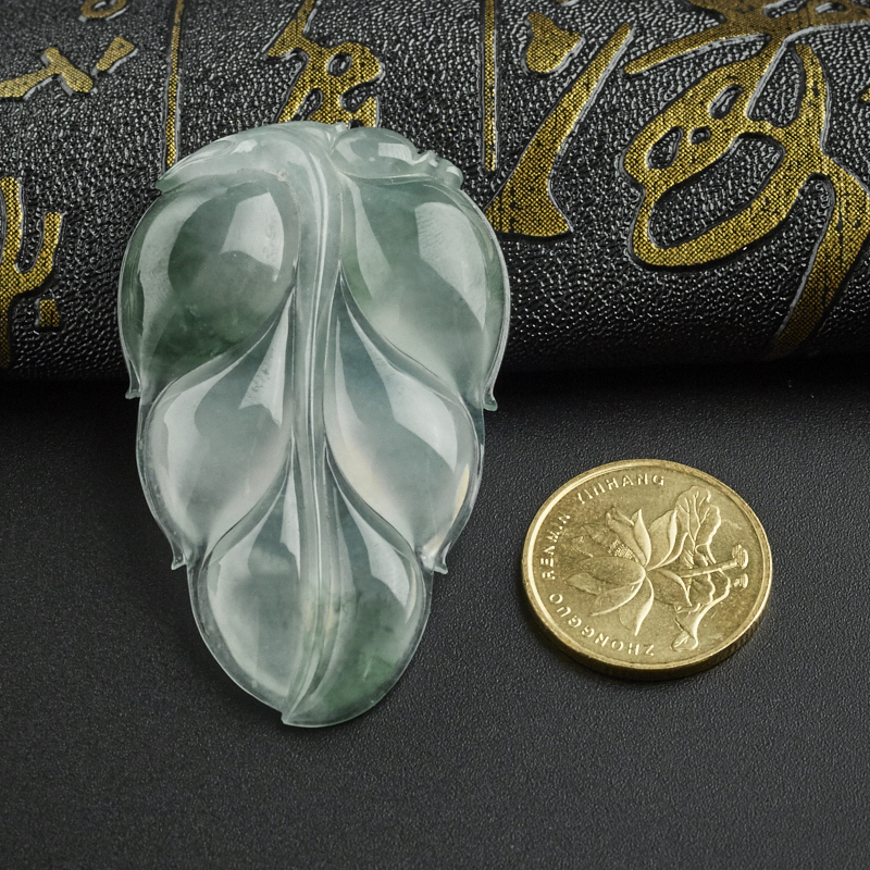 冰糯种翡翠叶子 - 红掌柜珠宝
