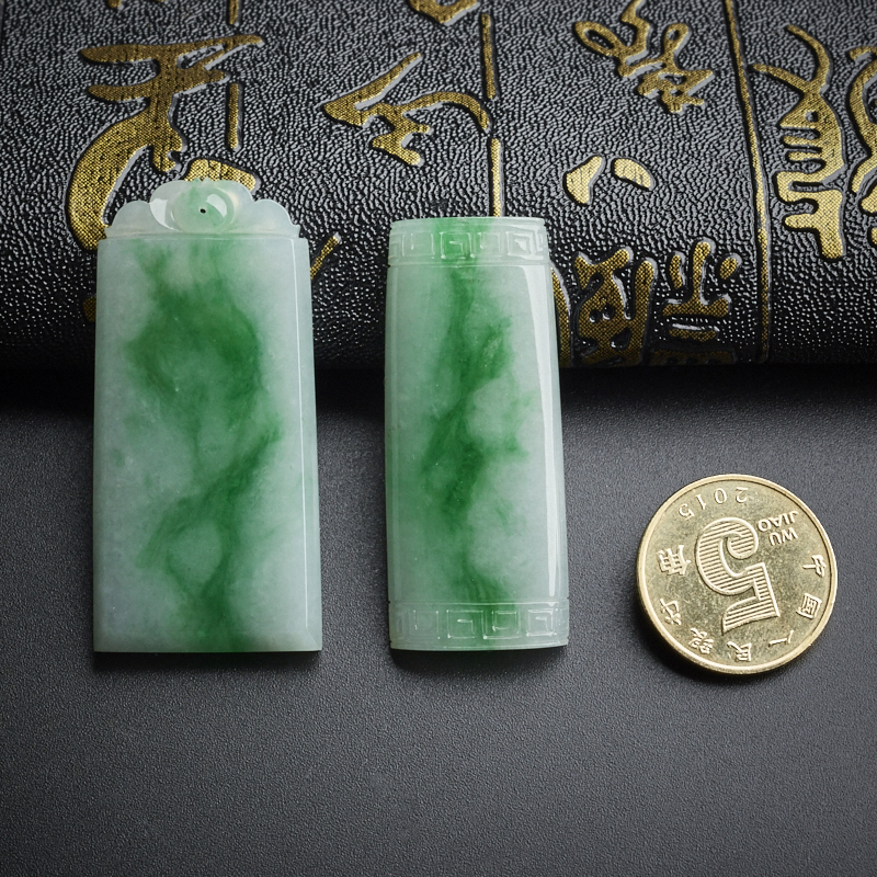 翡翠方牌吊坠 - 红掌柜珠宝