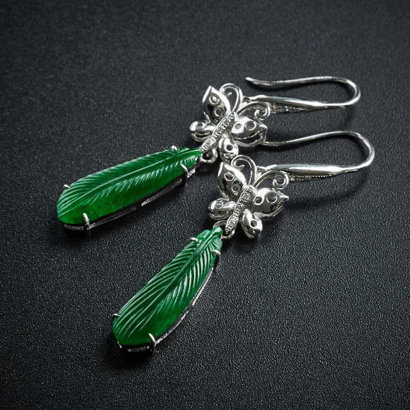 翡翠耳环-红掌柜珠宝